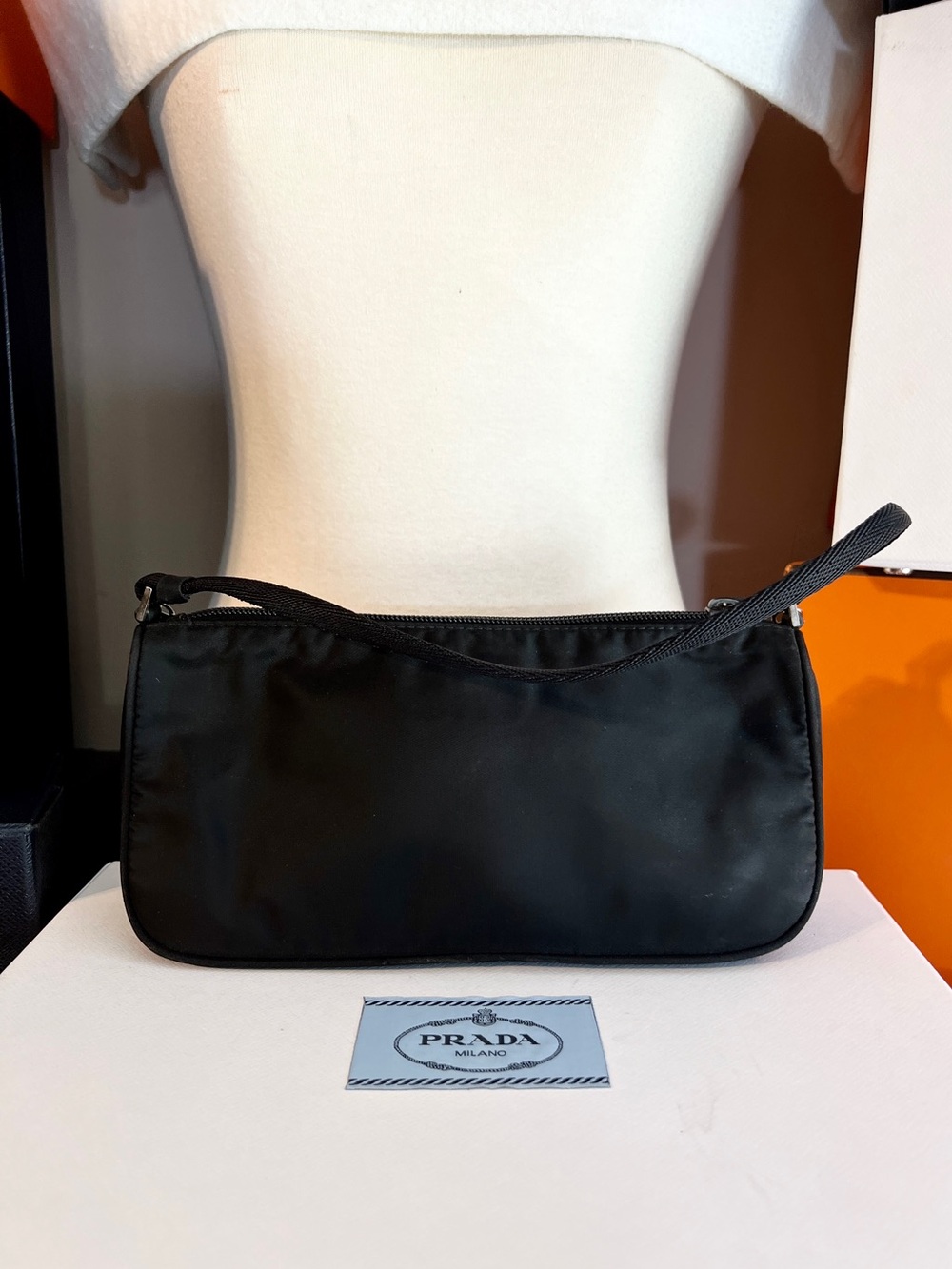 Prada⭐️Black Re-Nylon Shoulder or tote Bag! Excellent condition! - Picture 11 of 11